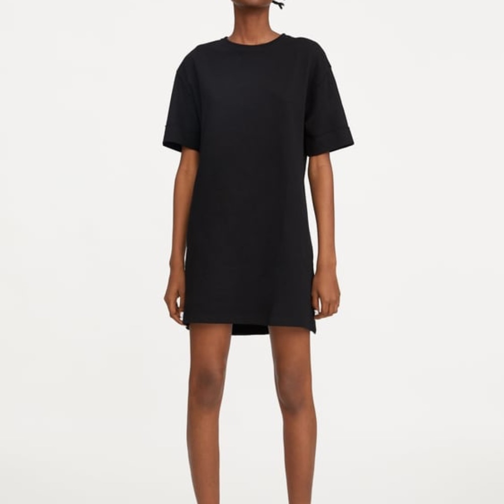 ZARA BLACK BASIC DRESS TRF
